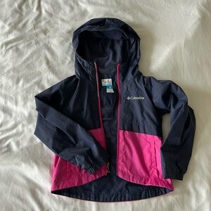 XS Girls Columbia Rain-Zilla Lightweight Rain Jacket